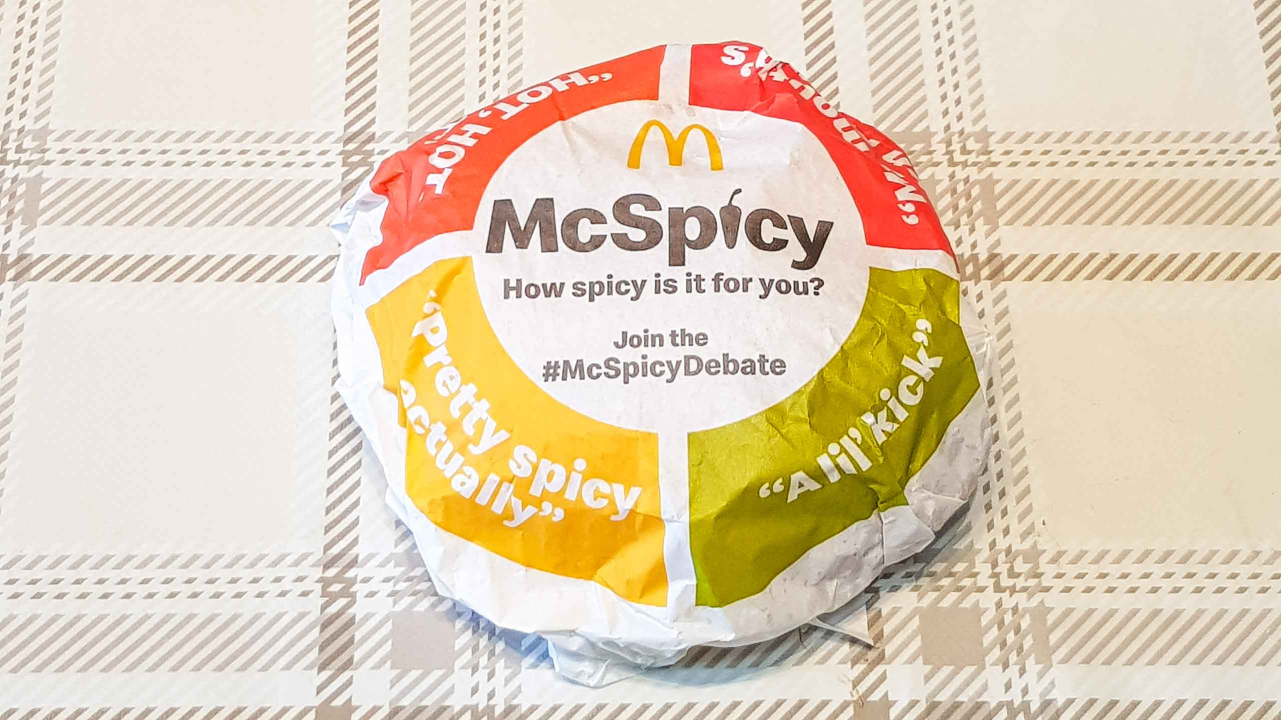 McSpicy burger packaging