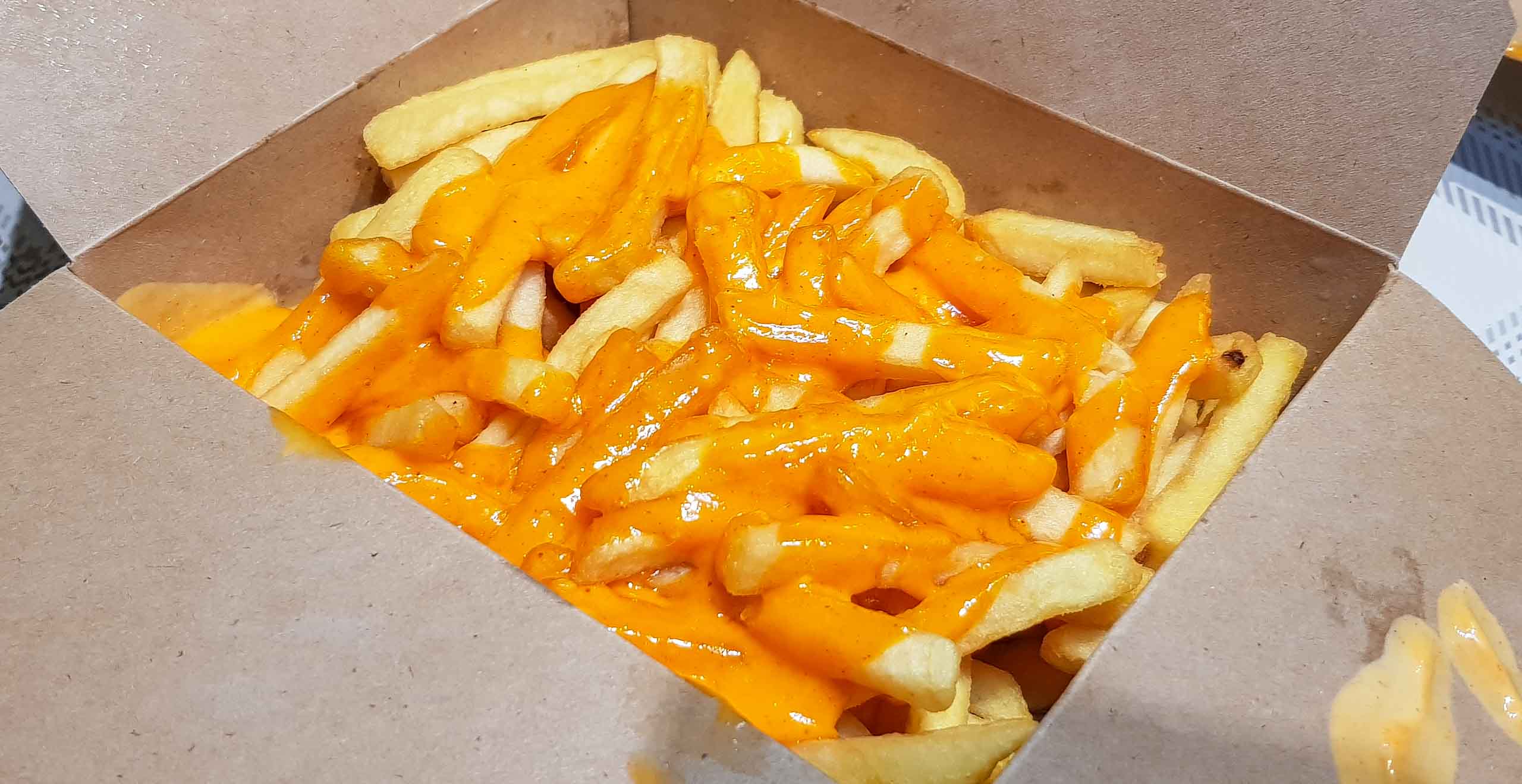 Appearance of Peck & Yard's Crazee Fries with Korean Mayo Sauce